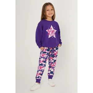 Girl Power Mor Kız Çocuk Eşofman Takımı