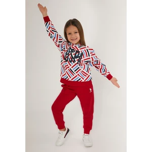 U.S. Polo Assn. Glare Beyaz Kırmızı Kız Çocuk Eşofman Takımı