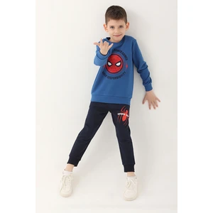 Marvel Spider-Man Saks Mavi Erkek Çocuk Eşofman Takımı