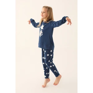 Fuarı Fa Fredo Lacivert Kız Çocuk Uzun Kol Pijama Takım