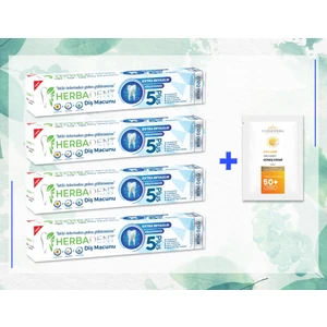 Bitki Özlü Diş Macunu 4'lü + Cozmoderm Tester Güneş Kremi Hediyeli