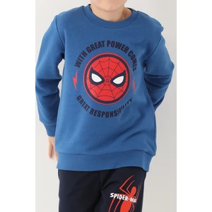 Marvel Spider-Man Saks Mavi Erkek Çocuk Eşofman Takımı