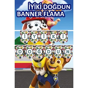 Paw Patrol Iyi Ki Doğdun Banner Flama
