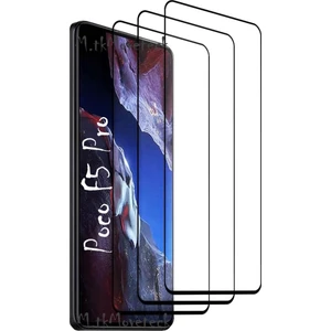 M.TK Moveteck Xiaomi Poco F5 Pro Ekran Koruyucu Şeffaf Seramik Kırılmaz Cam Tam Kaplar Esnek Nano Cam