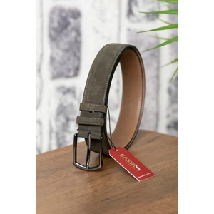 Kasva Deri 3.5 cm Haki Süet Deri Kemer
