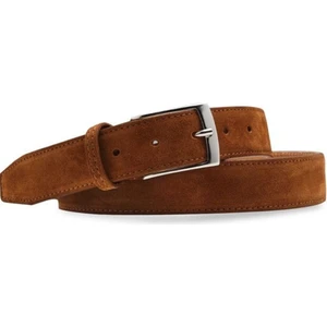 Kasva Deri 3.5 cm Fındık Süet Orijinal Deri Kemer