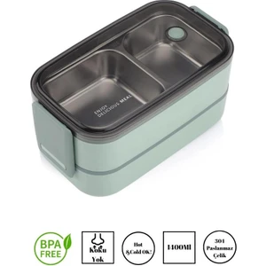Horly Iki Katlı Paslanmaz Çelik Kolay Kilitlenir Sefer Tası (Lunch Box)