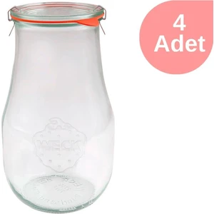 2700 ml Lale Cam Kavanoz Seti 4 Adet