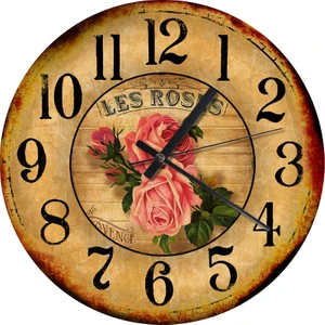 Karizma Tablo Salon Pembe Gül Şekilli Duvar Saati