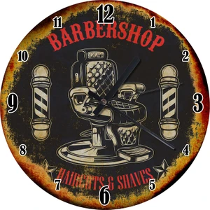 Karizma Tablo Berber Koltuğu Ahşap Duvar Saati