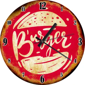Karizma Tablo Burger Zamanı Şekilli Duvar Saati