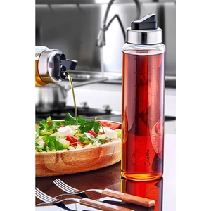 Damlatmaz Tik tak Kapaklı  şeffaf cam  Yağlık 1000 ml