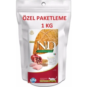 Ancestral Graın (Düşük Tahıllı) Tavuk & Nar 1 kg Doypack Ambalaj Kısır Kedi Maması