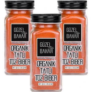 Güzel Ada Bahar Organik Tatlı Toz Biber 3x50 Gr