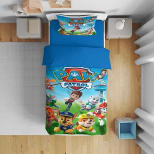 Erays Home Erayshome Paw Patrol 3D Baskılı Çarşafsız Tek Kişilik Nevresim Takımı