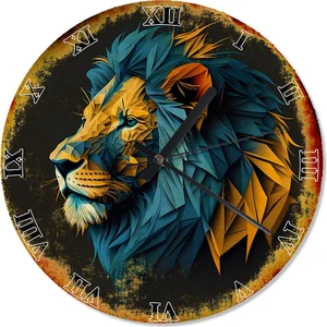 Karizma Tablo Modern Aslan Dekoratif Duvar Saati