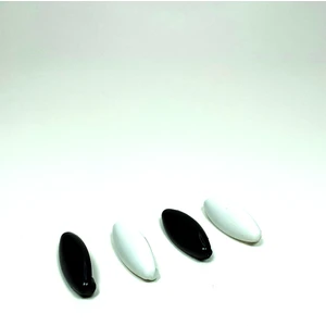 4 Adet Plastik Çengelli Eşarp ve Şal Iğnesi Siyah Beyaz 4 cm