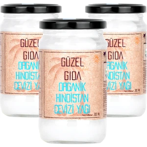 Güzel Ada Gıda Organik Hindistan Cevizi Yağı 3x300 Ml (Soğuk Sıkım)
