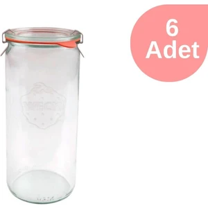 1040 ml Silindir Cam Kavanoz Seti 6 Adet