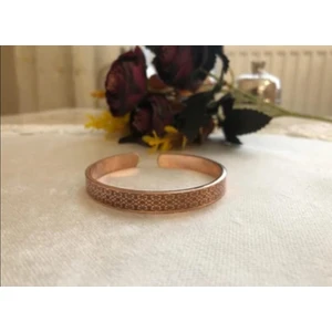 Skyfeel Saf Bakır Bileklik-Lale Model--Her Bileğe Uygun-Geçmeli-Unisex-