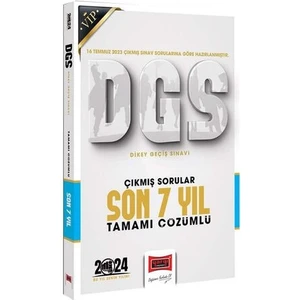 Yargı Yayınevi 2024 DGS Çıkmış Sorular Tamamı Çözümlü Son 7 Yıl (16 Temmuz 2023 Sınavı Dahil)
