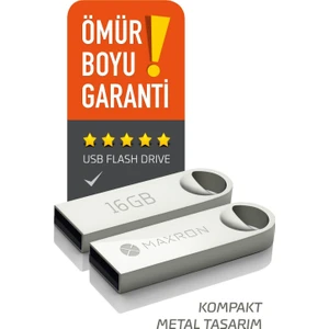 16 GB Flash Bellek Metal Gövde Ömür Boyu Garantili Güvenli USB Bellek Data Traveler
