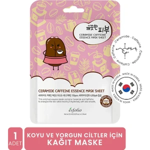 Kafein ve Seramid Içeren Koyu ve Yorgun Citler Için Kağıt Maske Esfolio Ceramide Caffeine Mask