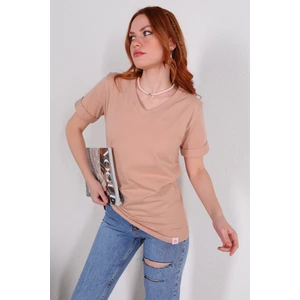 TSR-04245 Vizon V Yaka Basic Tişört