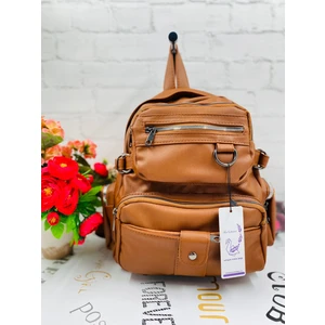 unique crane bags Yıkamalı Deri Kadın Taba Sırt Çantası
