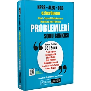 Pegem Akademi Yayıncılık KPSS ALES DGS Ezberbozan Sözel Sayısal Problemleri Soru Bankası Pegem Akademi Yayıncılık