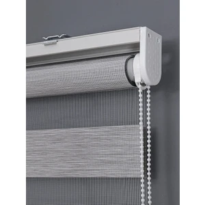 Ithal Bambu Kalın Açık Gri Gri Zebra Stor Perde Etek Dilimsiz