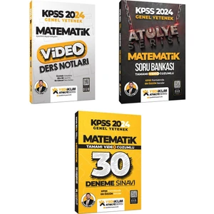 Yediiklim Yayınları 2024 KPSS Atölye Serisi Matematik Konu-Soru-Deneme Seti 3 Kitap