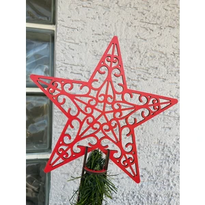 Mini Tasarım Atölyem Kırmızı Yılbaşı Ağacı Tepe Süsü