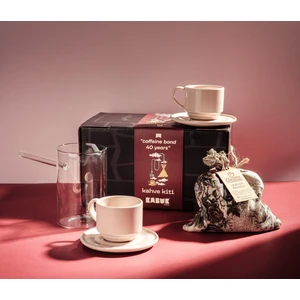 Kabuk Colony Kahve Kiti Hediye Kutusu Seti Coffee Kit - Konsept El Yapımı Toprak Ürünler - Cezve Türk Kahvesi Fincanı-Ev Hediyesi
