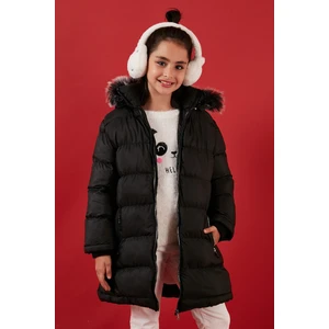 Içi Peluş Astarlı Çıkarılabilir Kapüşonlu Suya Dayanıklı Mont Kız Çocuk Mont 5761910