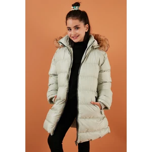 Içi Peluş Astarlı Çıkarılabilir Kapüşonlu Suya Dayanıklı Mont Kız Çocuk Mont 5761910