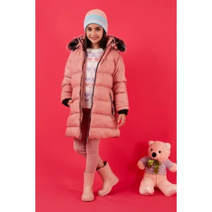Içi Peluş Astarlı Çıkarılabilir Kapüşonlu Suya Dayanıklı Mont Kız Çocuk Mont 5761910
