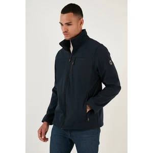 Su İtici Slim Fit Dik Yaka Softshell İnce Mont Erkek MONT 649003