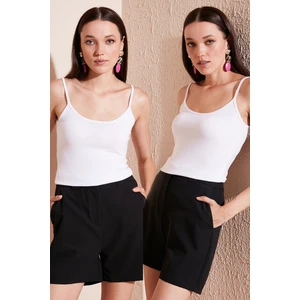Esnek Pamuklu Slim Fit Ip Askılı 2'li Atlet Bayan Atlet 5865271