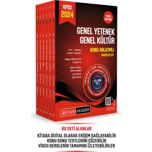 Pegem Akademi Yayıncılık KPSS 2024 Genel Yetenek Genel Kültür Lisans Konu Anlatımlı Modüler Set (6 Kitap)
