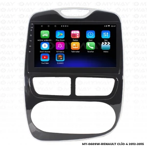 Renault Clio 4 Android 12 Multimedya Carplay 2gb RAM+32GB HDD Navigasyon 2012-2015 Ekran