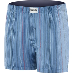 Yıldız Çamaşır Erkek Çizgili Mavi Havlu Bel 4'lü Paket Boxer