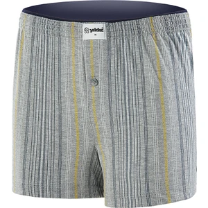 Yıldız Çamaşır Erkek Çizgili Melanj Gri Havlu Bel 4'lü Paket Boxer