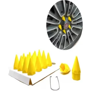 Sivri Bijon Kapağı 19 mm Sarı 20'li Set