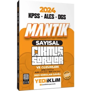 Yediiklim Yayınları 2024 KPSS ALES Sayısal Mantık Tamamı Çözümlü Çıkmış Sorular