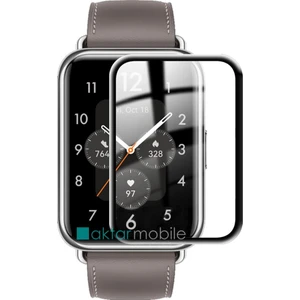 Huawei Watch Fit 2 Uyumlu Ekran Koruyucu 3D Tam Kapatan Kavisli Ppma Nano Cam