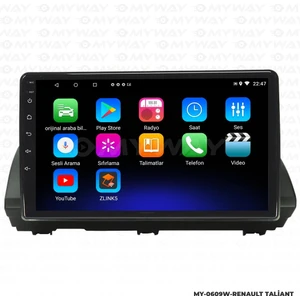 Renault Taliant Android 12 Multimedya Carplay 2gb RAM+32GB HDD Navigasyon Ekran