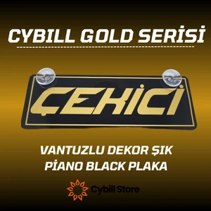 Cybill Store Çekici Altın Yazılı Gold Serisi Vantuzlu Dekor Pleksi Plaka
