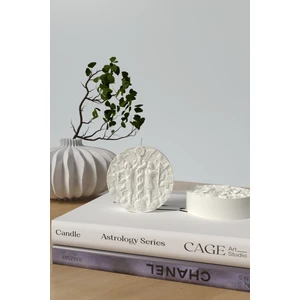 Cage Art Studio Dekoratif Astroloji Serisi Burç Mumları Kokulu Mum - Ikizler Burcu Soya Wax Candle 1 Adet Beyaz Mum