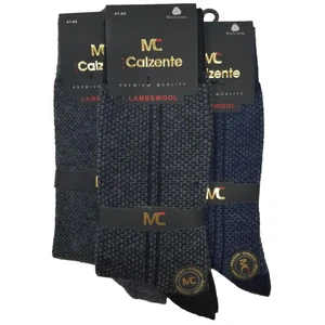 Mia Calzente 3 Adet Lambswool - Yün Erkek Çorap